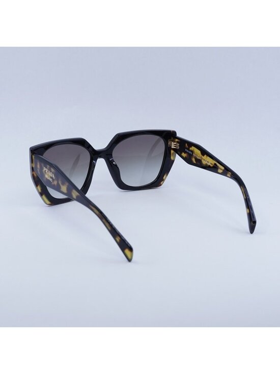 Prada PR15WS 3890A7 Sunglasses Black/Medium Tortoise Square Frame, Grey Lenses main image 4